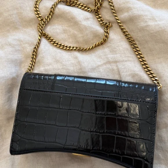 Black Balenciaga Crossbody Hourglass Bag - Picture 6 of 7